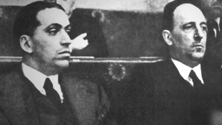 José Calvo Sotelo junto a José María Gil-Robles, líder de la CEDA