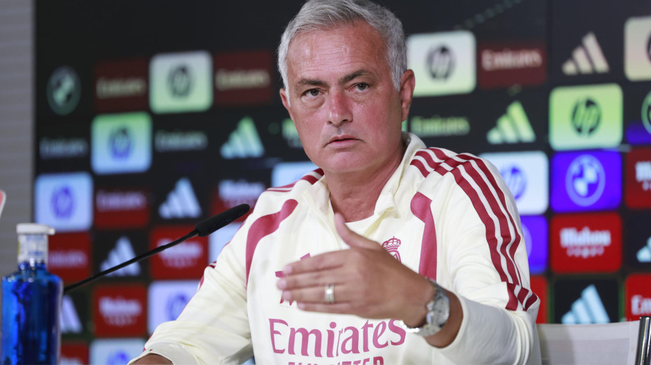 José Mourinho, este sábado en sala de prensa