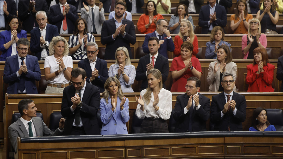 Robles no aplaude la intervención de Sánchez en el Congreso