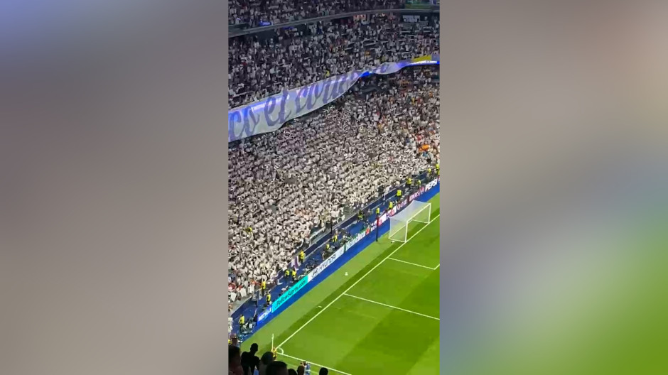 Afición del Real Madrid durante el partido de Champions League frente al Inter