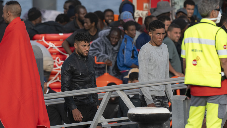 Una patera con 160 inmigrantes de origen marroquí llega a las playas de Lanzarote