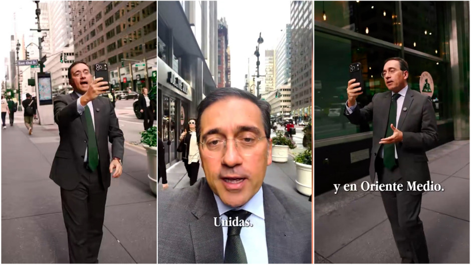 El ridículo vídeo de Albares para presumir de viaje a Nueva York