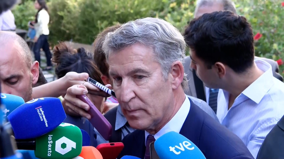 El presidente del PP, Alberto Núñez Feijóo
