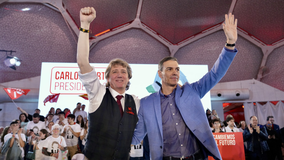 Carlos Martínez y el presidente del Gobierno, Pedro Sáchez
