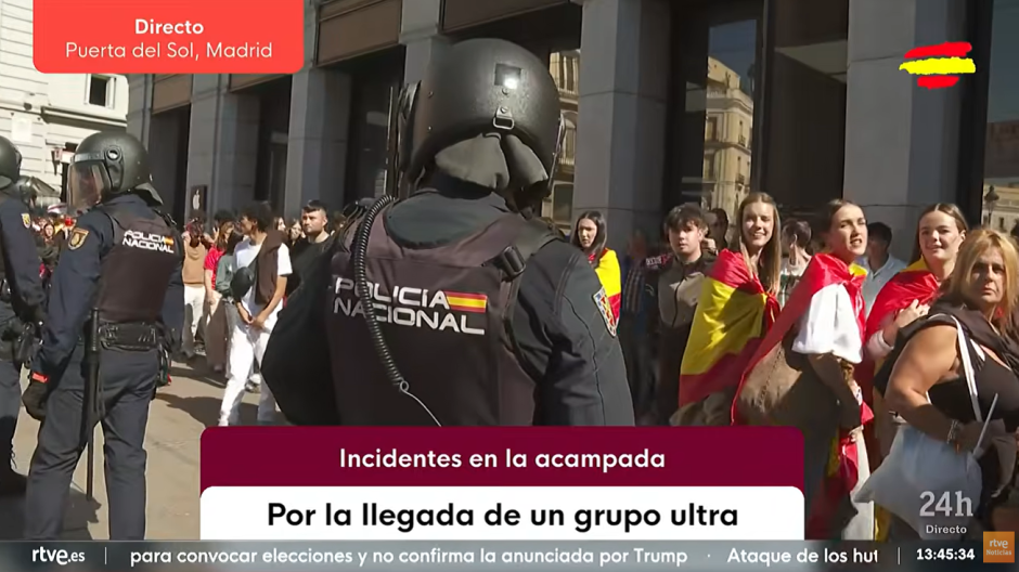 Supuesto grupo ultra que ha llegado a Sol