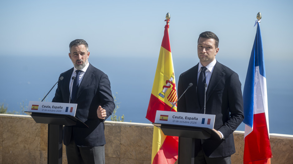Jordan Bardella y Santiago Abascal