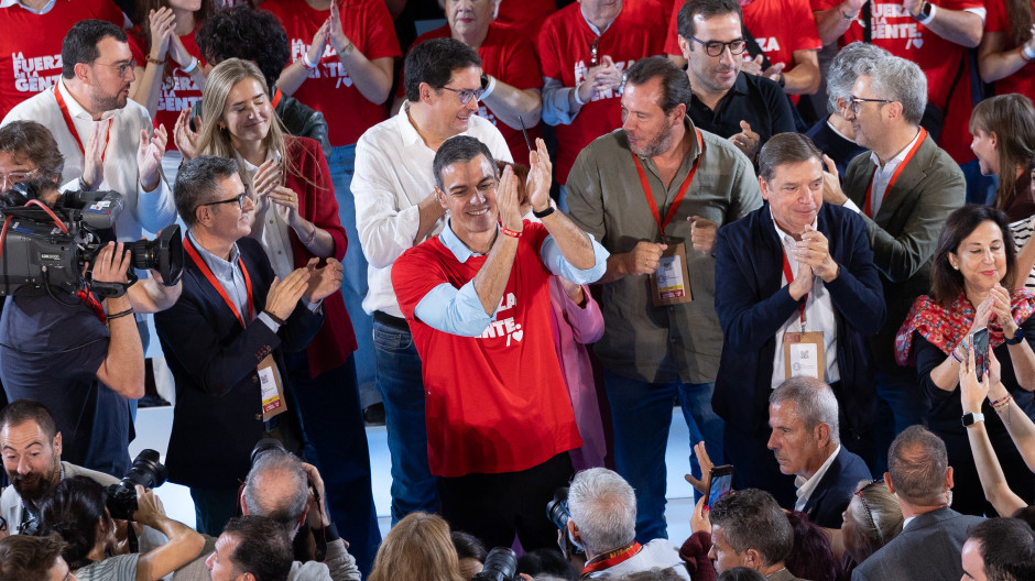 El presidente del Gobierno, Pedro Sánchez, durante el Comité Federal del PSOE, en Fuenlabrada, Madrid