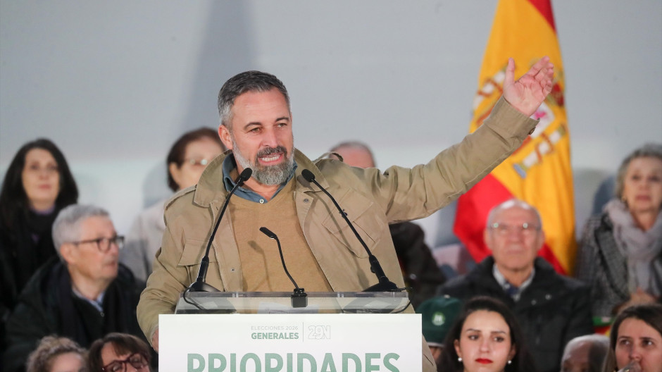 Santiago Abascal participa en un acto de precampaña en Burgos