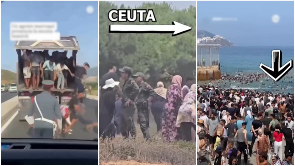 Los vídeos de la pasividad de los agentes marroquíes en la entrada a Ceuta que la Policía ha entregado a la jueza
