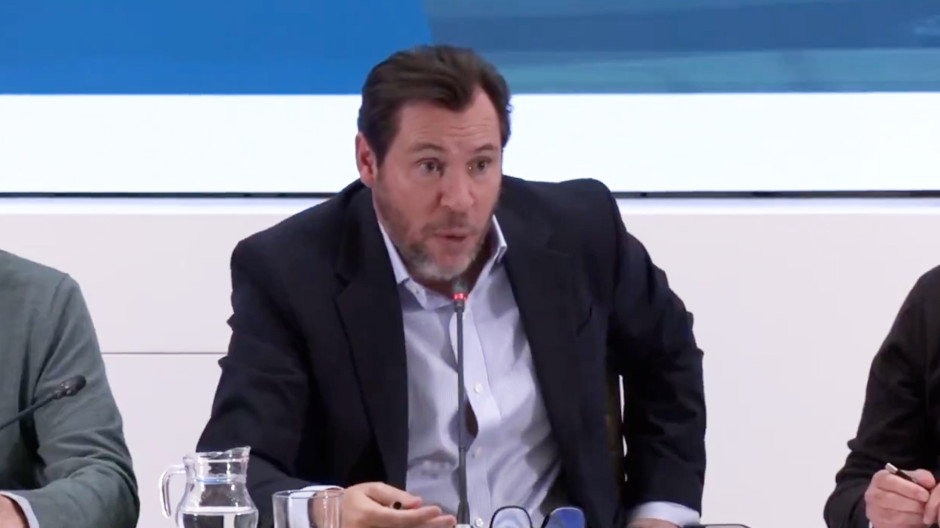 Óscar Puente, durante una rueda de prensa el 23 de enero, tras el accidente de Adamuz