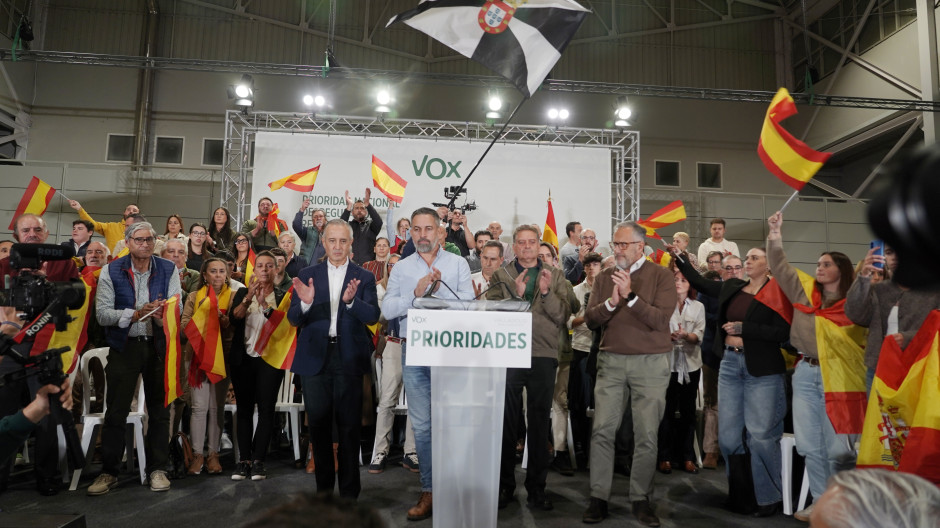 Santiago Abascal ofrece un mitin de precampaña en Valladolid, este miércoles