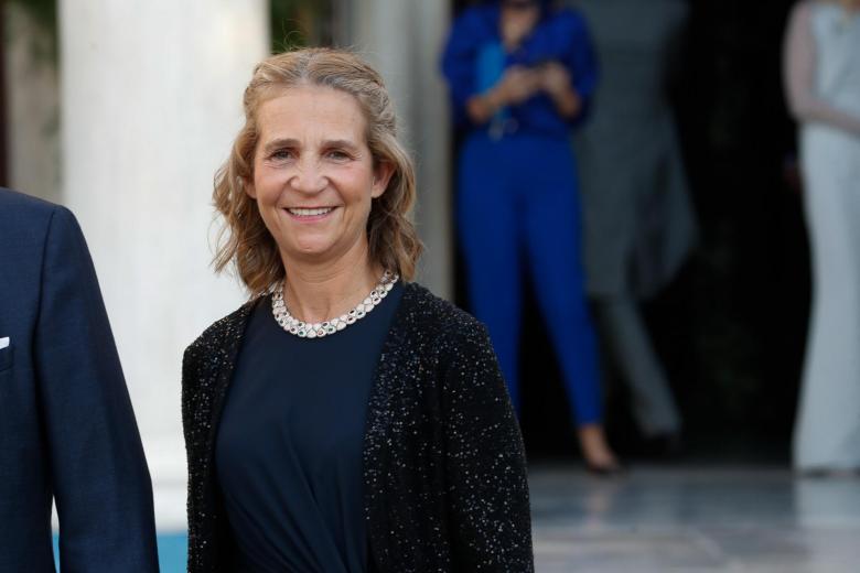 La Infanta Elena en la boda de su primo Philippos de Grecia