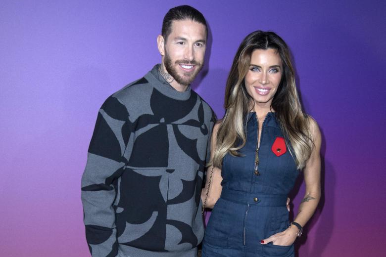 Sergio Ramos and Pilar Rubio attending the LouisVuitton show as part of Paris Fashion Week in Paris, France on January 20, 2022.