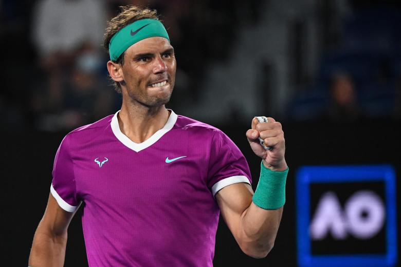 Rafa Nadal celebra uno de sus puntos en la semifinal