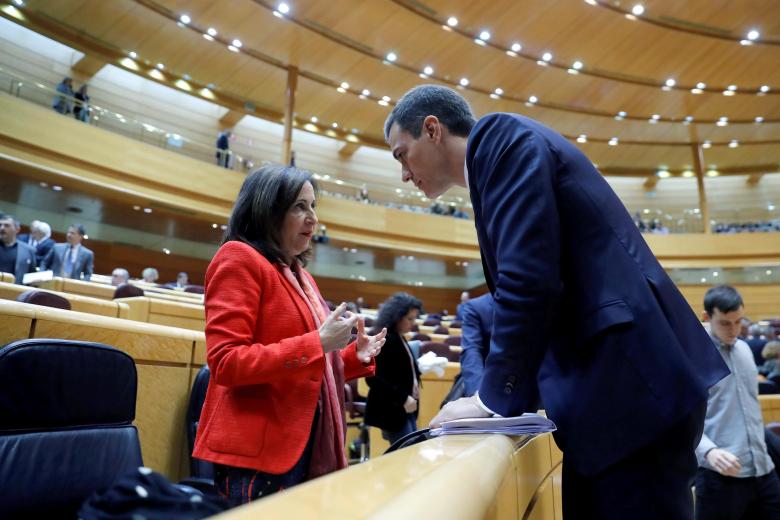 Margarita Robles y Pedro Sánchez en una imagen de archivo