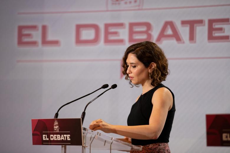 Isabel Díaz Ayuso durante su intervención