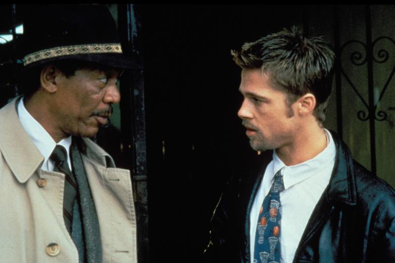 Brad Pitt y Morgan Freeman protagonizaron Seven en 1995