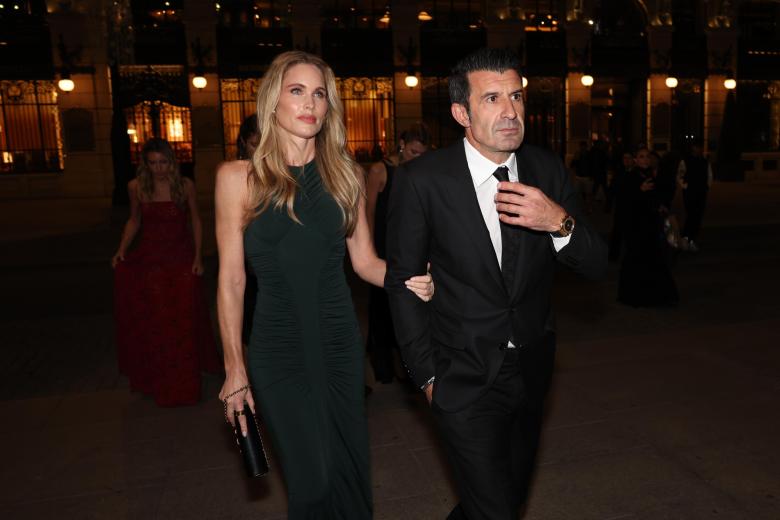 FOrmer soccer Luis Figo and wife Helen Svedin arriving to LuisFIgo party in Madrid on Friday, 4 November 2022.