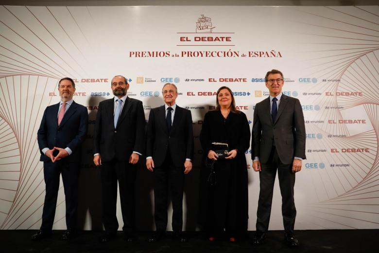 Bieito Rubido, Bullón de Mendoza, Florentino Pérez, María Ángeles Pérez Sandoval y Alberto Núñez Feijóo