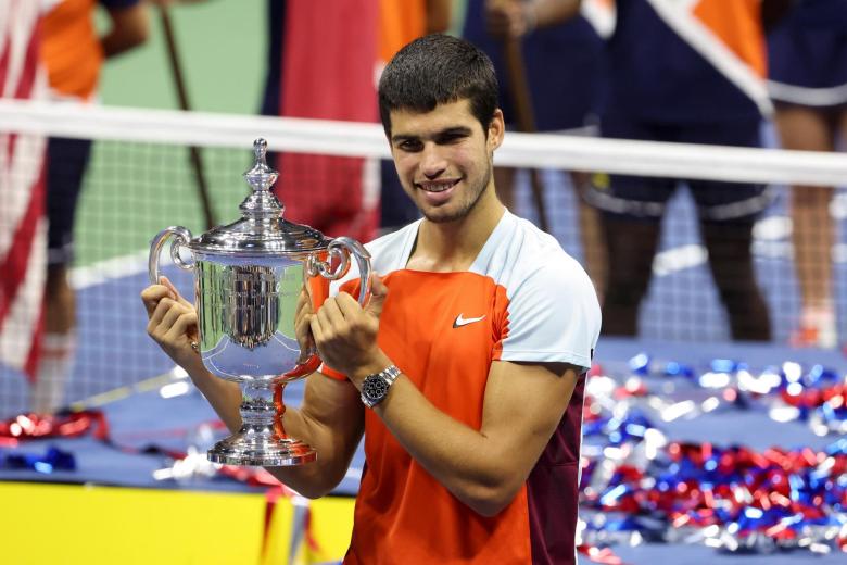 Tennisplayer Carlos Alcaraz during Indian Wells Masters Series , California, USA- - 19 Mar 2023