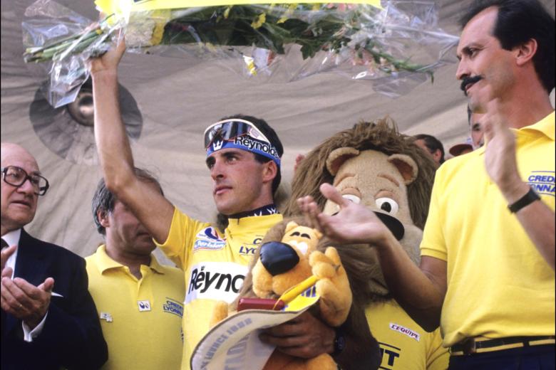 Pedro Delgado, durante el Tour de 1988