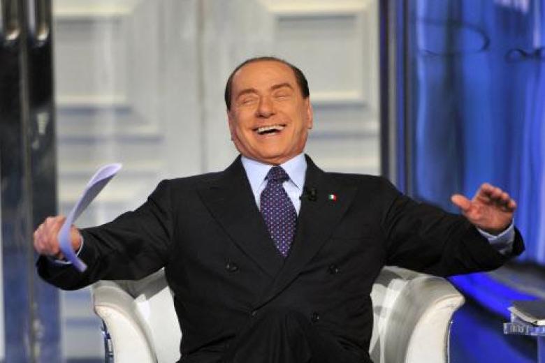 Silvio Berlusconi en el programa de televisión Otto e Mezzo