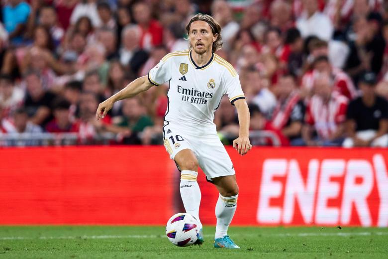 Luka Modric, en uno de los partidos con el Real Madrid de esta temporada