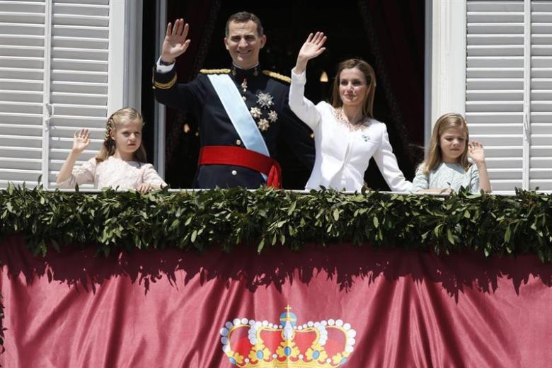 Leonor en la coronación de Felipe VI