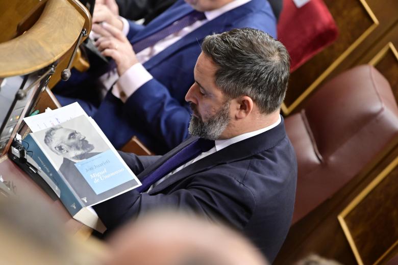 Santiago Abascal  during the session of investiture President in the Congress of Deputies in Madrid on Wednesday, 15 November 2023.