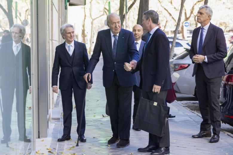 Emeritus King Juan Carlos I during the birthday of Infanta Elena in Madrid on Wednesday December 20, 2023.