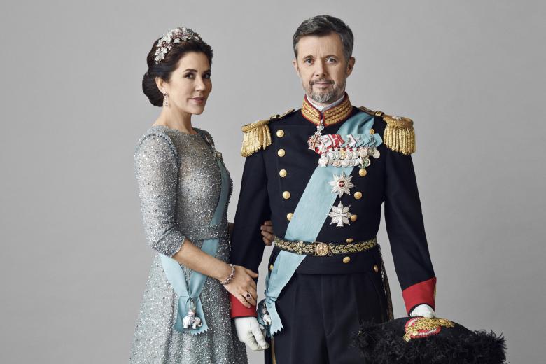 Official Portrait of  Crown Prince Frederik and Crown Princess Mary of Denmark
