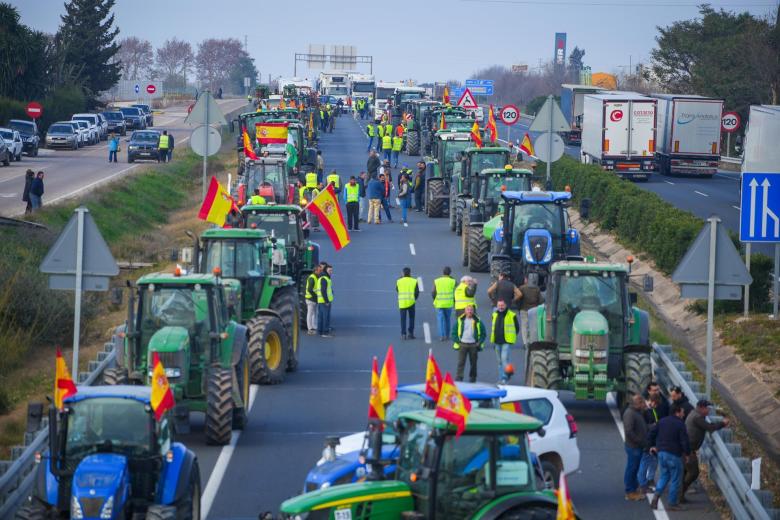 Protesta de agricultores en Écija (Sevilla)