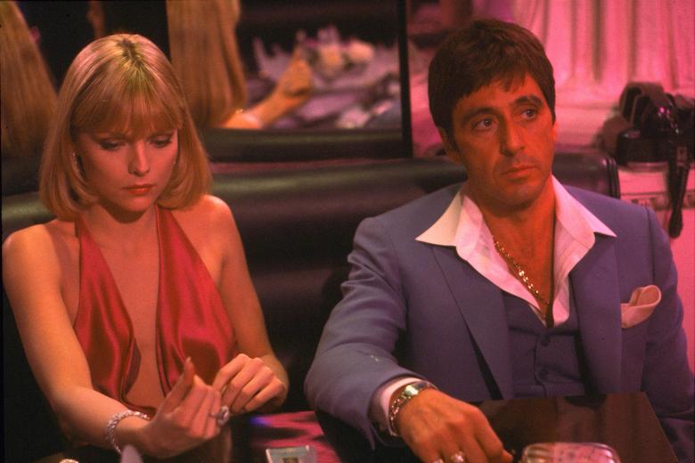 Michelle Pfeiffer y Al Pacino, en El precio del poder (Scarface)