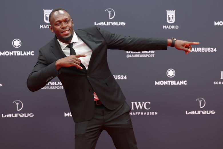 El exatleta jamaicano Usain Bolt a su llegada a la gala de entrega de los Premios Laureus