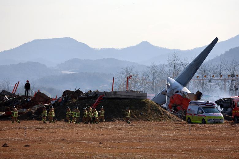 Un avión con 181 pasajeros a borde se ha estrellado en Corea del Sur