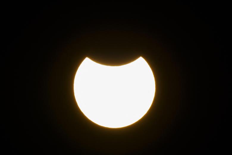 Eclipse solar parcial visto desde Madrid