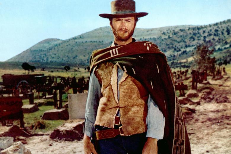 Clint Eastwood, con el icónico poncho que lució en la trilogía del dólar de Sergio Leone