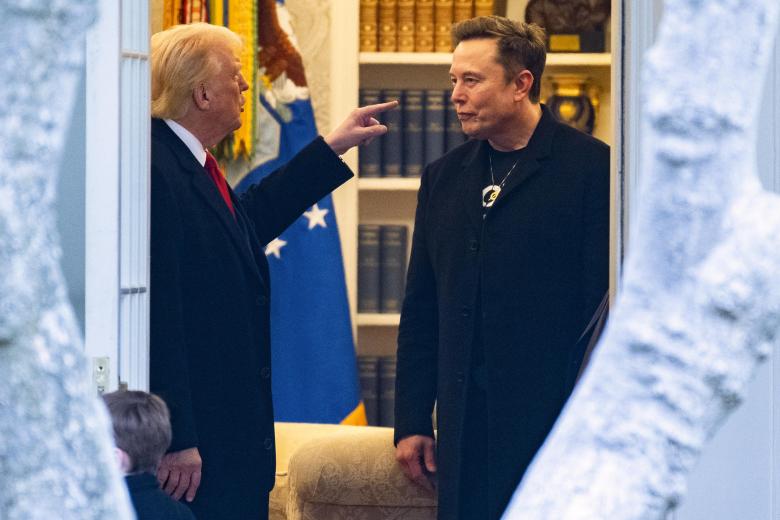 El presidente de Estados Unidos, Donald Trump, y el magnate tecnológico, Elon Musk, en la Casa Blanca