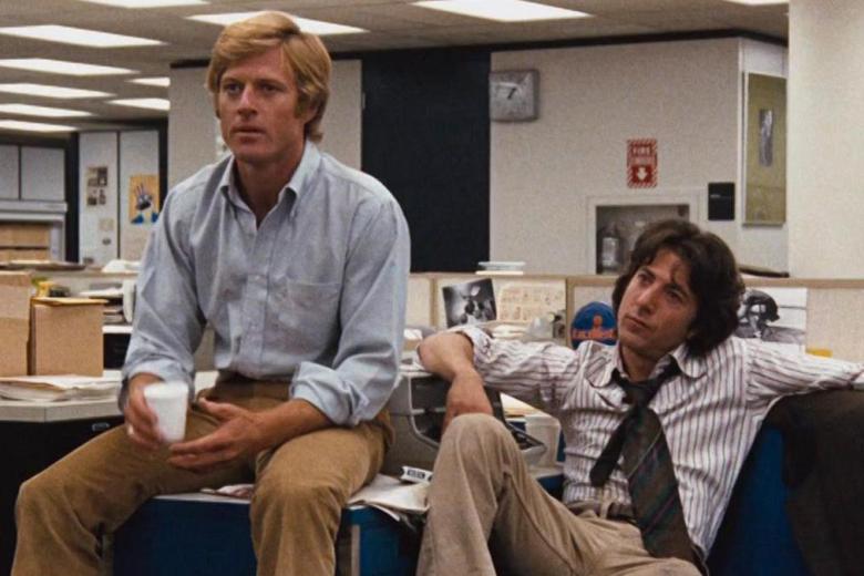 Robert Redford y Dustin Hoffman protagonizan Todos los hombres del presidente