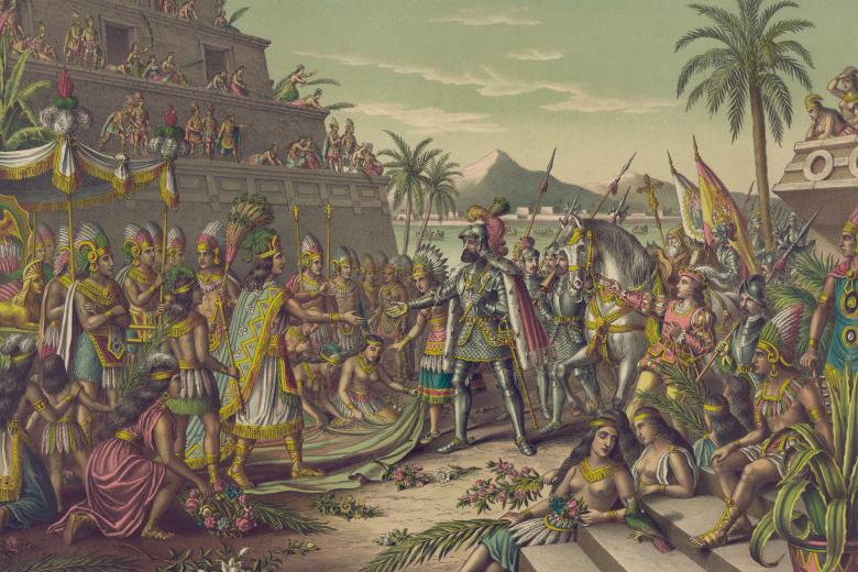 Cortés y Moctezuma