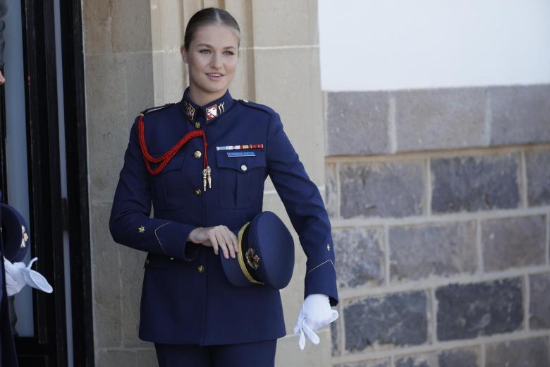 La princesa Leonor este lunes primer día de su incorporación a la Academia General del Aire de San Javier.