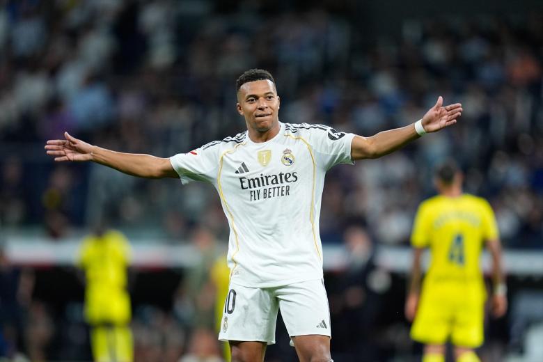 Kylian Mbappé, en el Real Madrid - Villarreal
