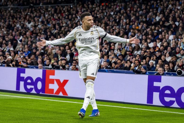 Kylian Mbappé, en un partido con el Real Madrid