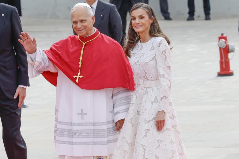 La Reina Letizia con el Papa León XIV