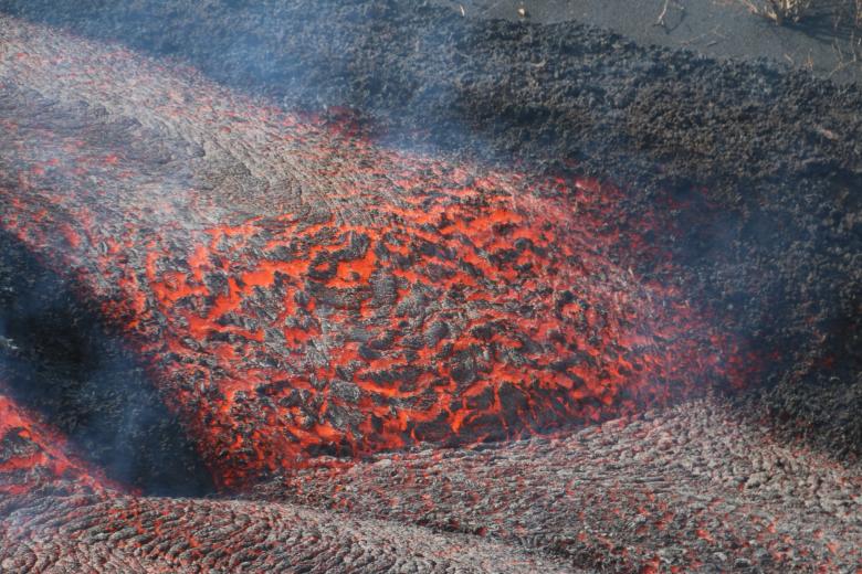 Lengua de una de las coladas del volcán de Cumbre Vieja