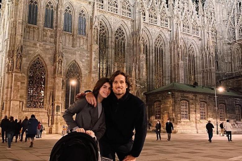 Sandra Gago y Feliciano López juntos en Viena con su hijo Darío