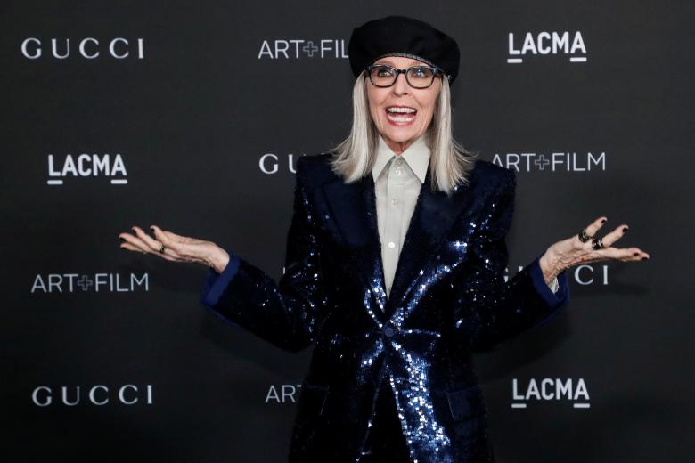 Actor Diane Keaton poses at the LACMA Art+Film Gala in Los Angeles, California, U.S. November 6, 2021. REUTERS/Mario Anzuoni *** Local Caption *** .