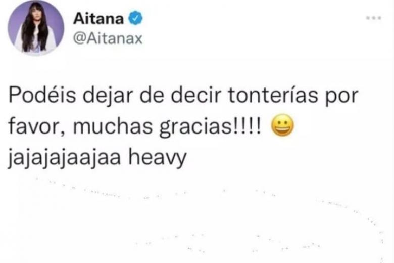 Aitana responde a Telecinco en Twitter | Instagram