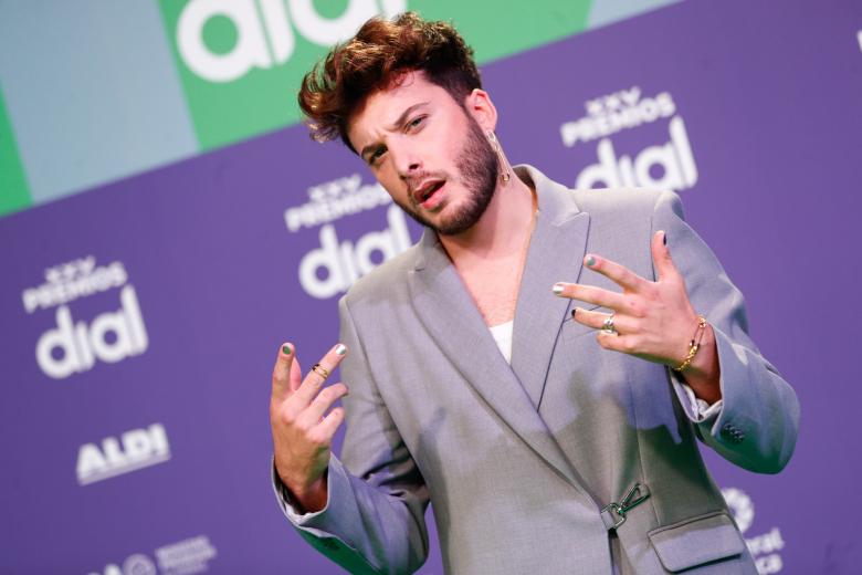 Singer Blas Canto at photocall for Dial awards 2021 in Tenerife on Tuesday, 23 November 2021.