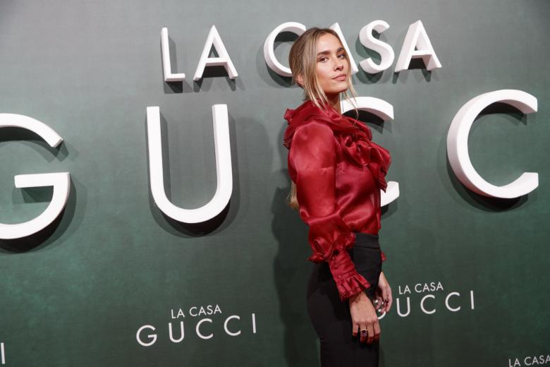 Maria Pombo at photocall for premiere film " La casa Gucci " in Madrid on Tuesday, 23 November 2021.